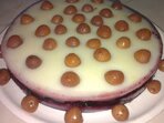 Грис кейк със сладко от боровинки