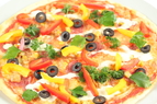 Шарена зеленчукова пица