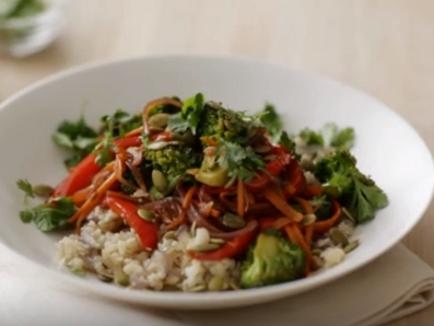 Ориз от карфиол със зеленчуци