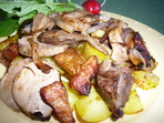 Свинско филе и дробчета с картофи