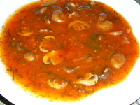 Гъби с доматен сос