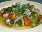 Свинско бон филе със зеленчуци
