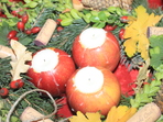 Коледни идеи: ябълкова украса за маса