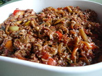 Червен ориз със зеленчуци